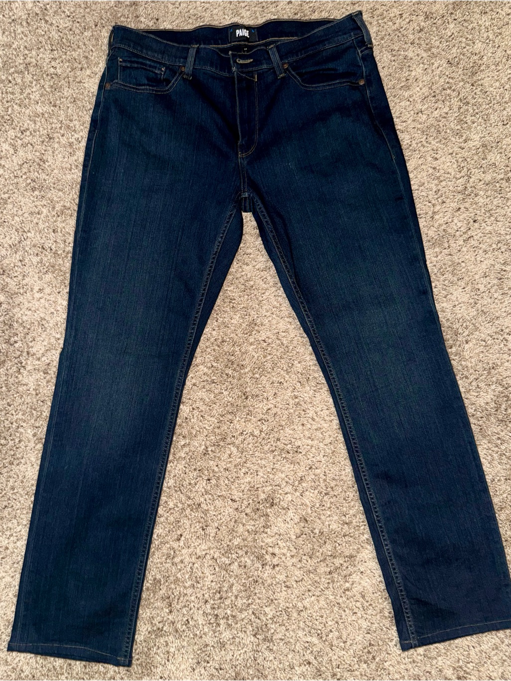 Paige Men's Federal Slim Straight Jeans - Nwot, Size 34 X 30 Brand New W/O Tags